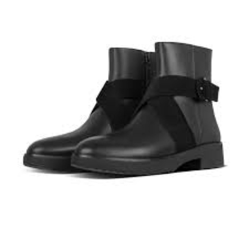 Fitflop Women's Black Ankle Boots with Strap